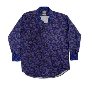 Thomas Dean Mens Dress Shirt, XL Button Down Shirt for Men with Contrast Collar